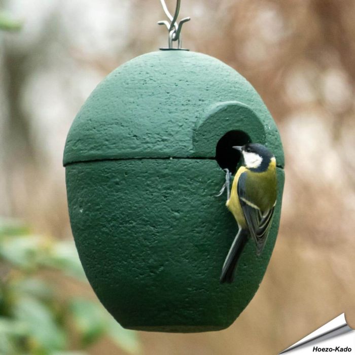 Holzbeton Nistkasten Malaga | grün | 32mm Einflugloch