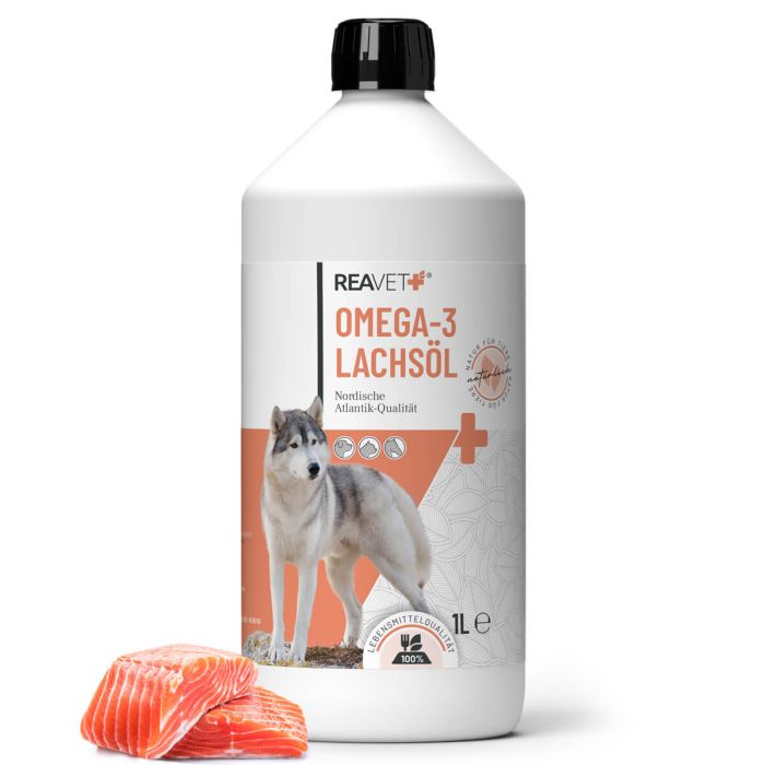 ReaVET Omega-3 Lachsöl für Hunde, Katzen & Pferde (1000ml)