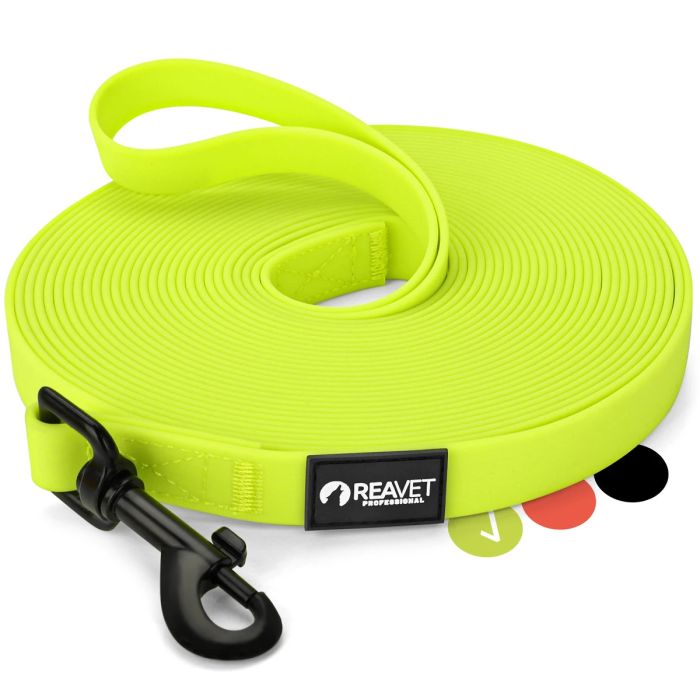 Schleppleine für Hunde in Neon-Gelb ✔️ Wetterfest & komfortabel ✔️ 10 Meter für Training & Spaziergänge ➤ Online kaufen bei Hoezo-Kado!