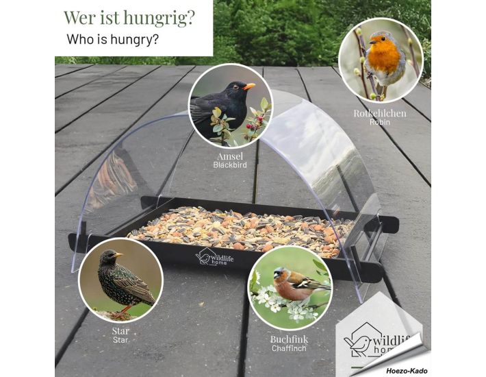 Zenport 2-in-1 Vogelfutterstation – Plattform Für Pfosten Oder Aufhänger