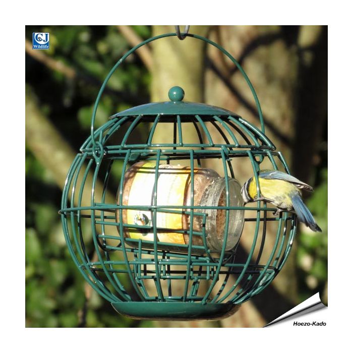 Erdnussbutterglashalter mit Schutzkäfig (hangend)