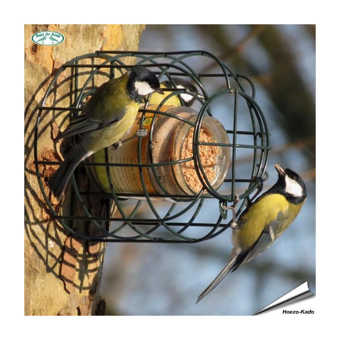 Erdnussbutter-Glashalter mit Schutzkäfig