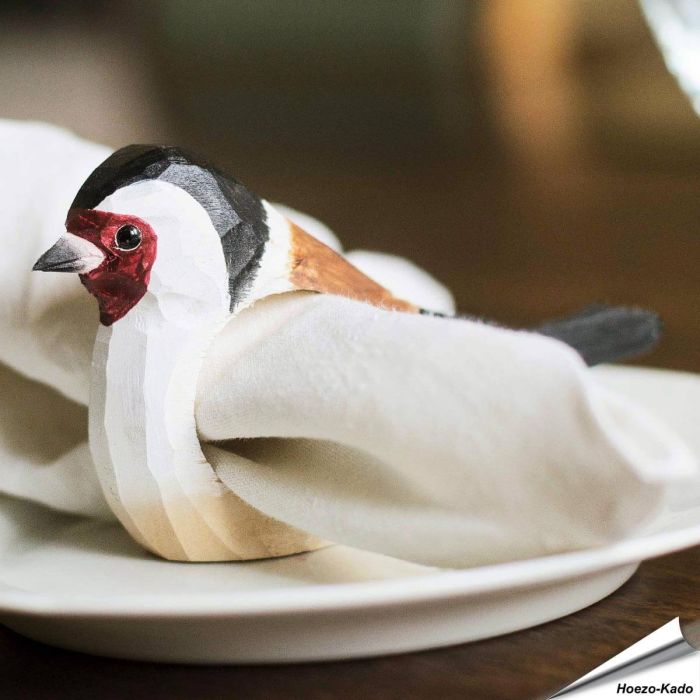 Serviettenring - Stieglitz | Naturgetreu bemalt | Hoezo-Kado