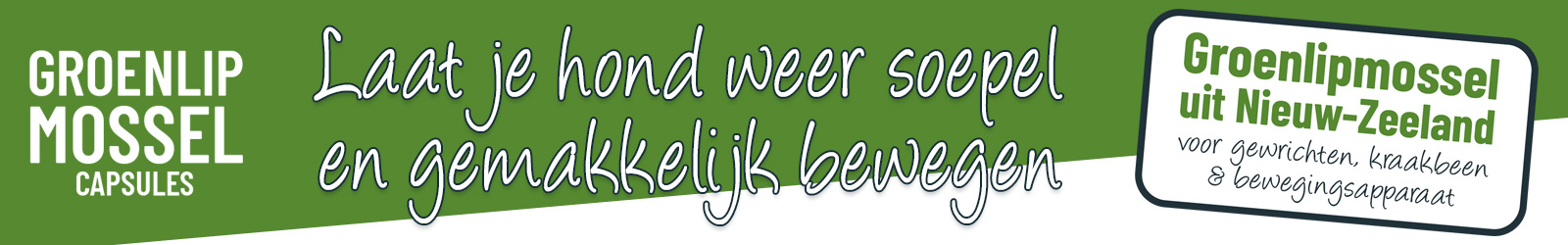 Aniculis Groenlipmossel capsules voor honden - Voor gewrichten, kraakbeen en bewegingsapparaat!