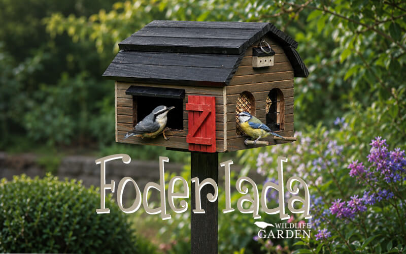 Foderlada Futterhaus von Wildlife Garden - Perfekt für kleine Gartenvögel Foderlada Futterhaus von Wildlife Garden - Perfekt für kleine Gartenvögel